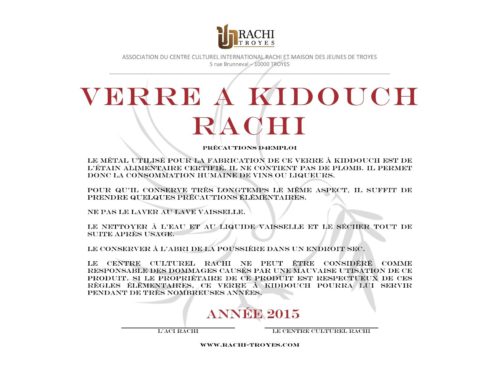 Certificat Verre à Kidouch